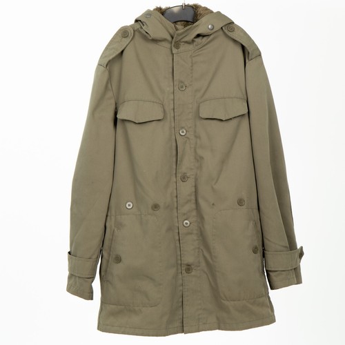 Military Jacket Parka Green Army Size Medium / Large Hooded Long Fleece Lined - 第 1/19 張圖片