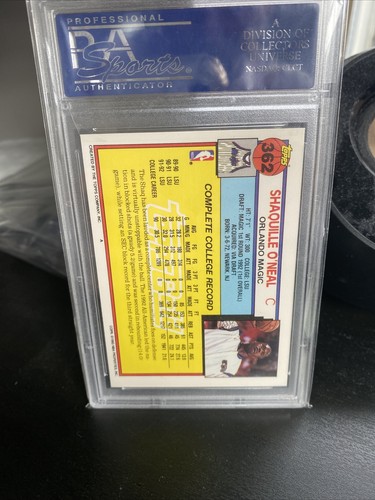 1992 Topps Gold Shaquille O'Neal Rookie Karte # 362 PSA 10 RC EDELSTEIN NEUWERTIG - Bild 2 von 2