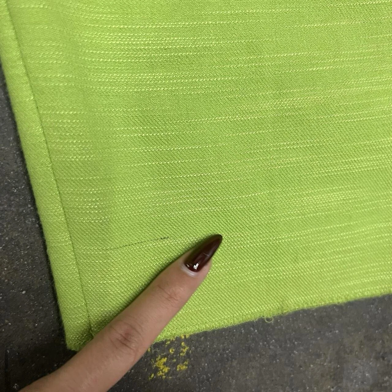 Pantalone Versace Versus verde lime brillante anni 90 con fascia in vita color verde acqua taglia 30” vita