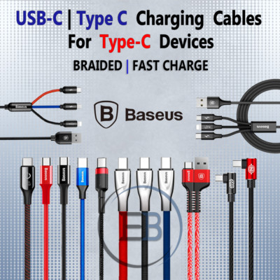 USBC Type C Cable 3ft 6ft 10ft Android Phones BASEUS lot Braided FAST CHARGER