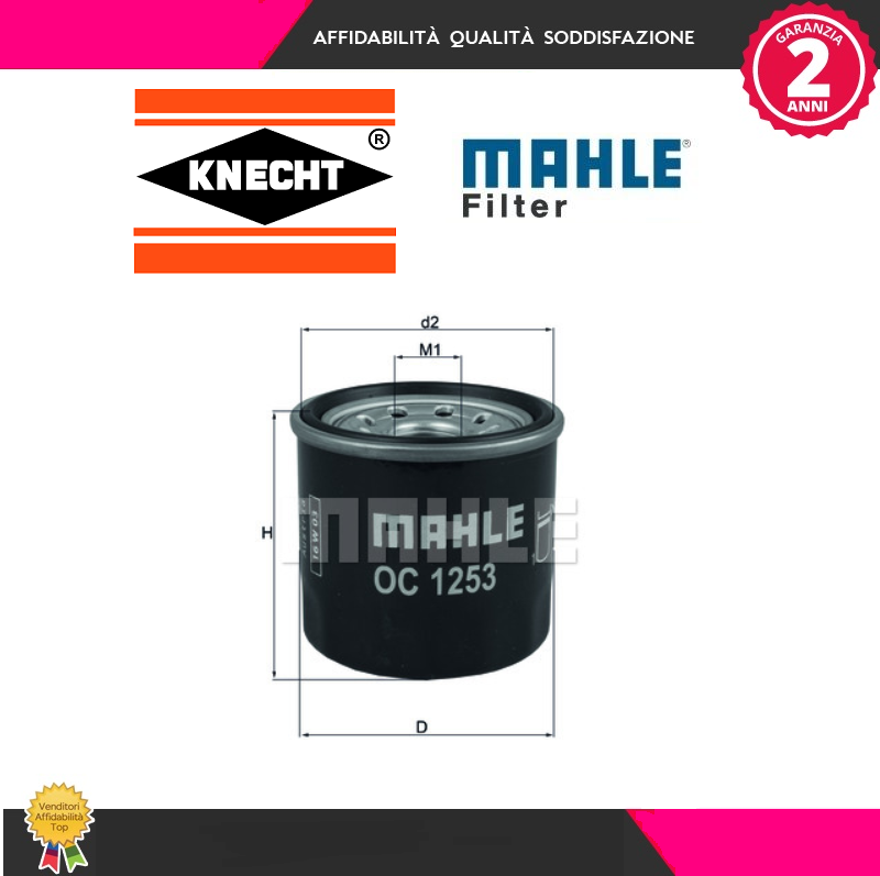 OC1253 Filtro olio (MARCA-KNECHT)