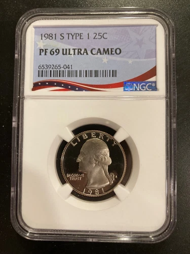 1981 S Type 1 NGC PF69 Quarter Dollar Proof T-1 PR69 Better Variety