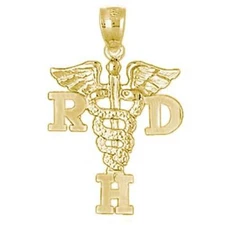 New 14k Gold R.D.H. Pendant