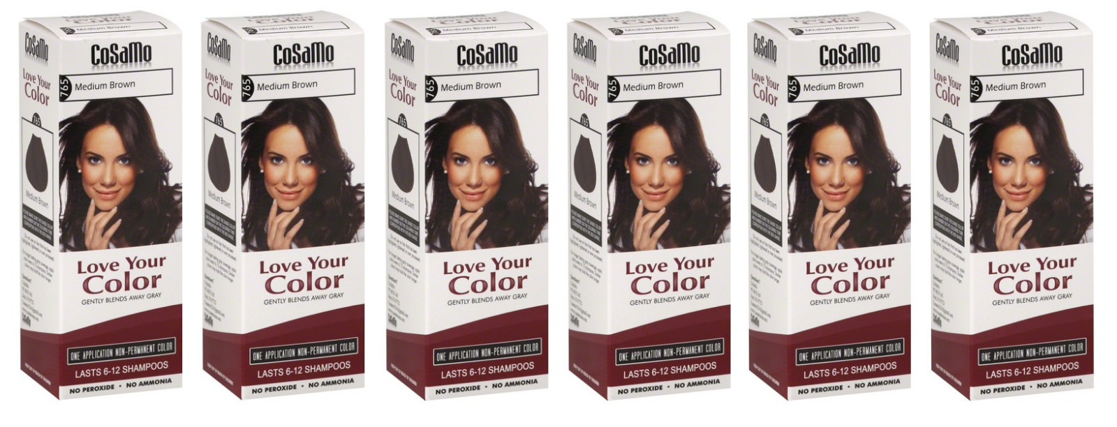 #765 Medium Brown - Compares To Clairol Loving Care (6 Pack)