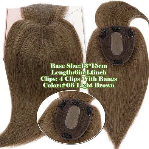 100% Echthaar Topper Toupet Extensions Clip In Remy Human Hair Toupee Haarteil l - Bild 63 von 84