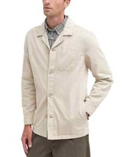 Image of Barbour X8315 Mens Mist Melonby Long Sleeve Button Front Overshirt Size XL