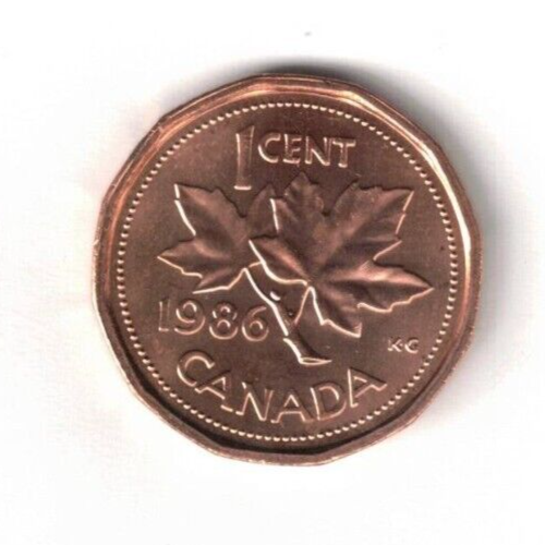 1986 Canadian Uncirculated One Cent Elizabeth II Coin! | eBay
