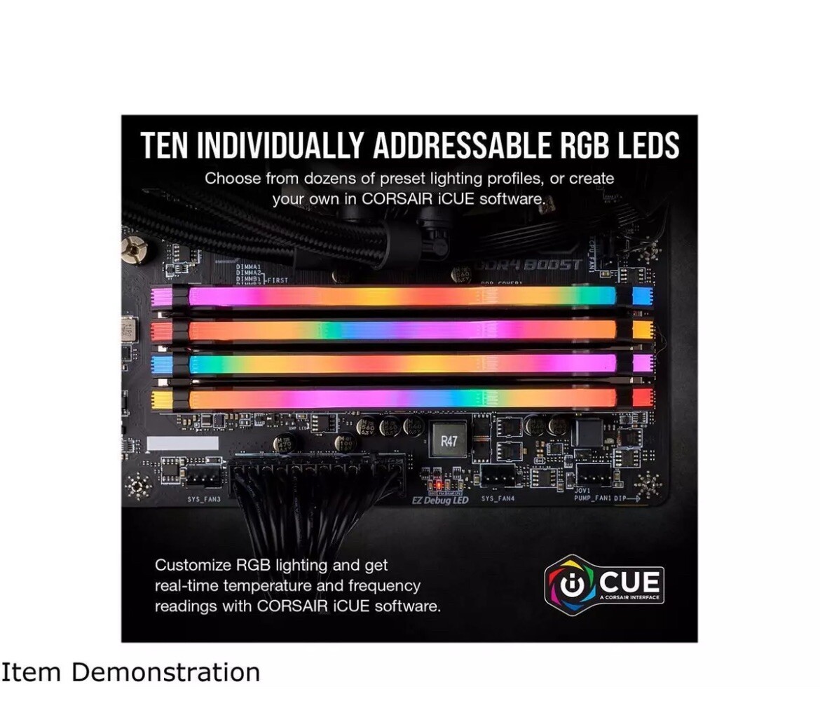 CORSAIR Vengeance RGB Pro 32GB (2 x 16GB) 288-Pin PC RAM