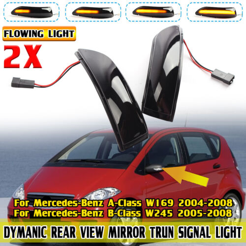 Dynamic LED Rear Mirror Trun Signal Light For Mercedes B-Class W245 A-Class W169 - Picture 1 of 10