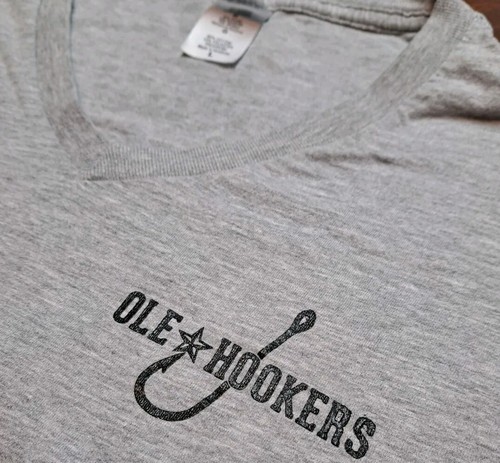 Fish Fisherman Ole Hookers Sexy Lady T Shirt Size Large Naughty Dirty Graphic - Picture 6 of 10