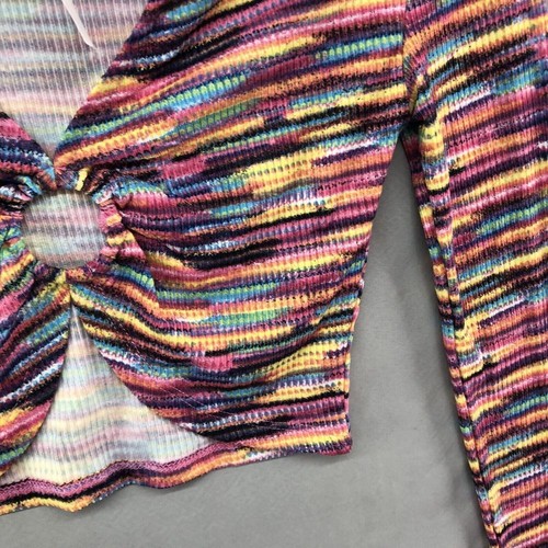 Camicetta crop manica lunga multicolore Rue21 nuova giovane adulto taglia XL donna estiva - Foto 3 di 12