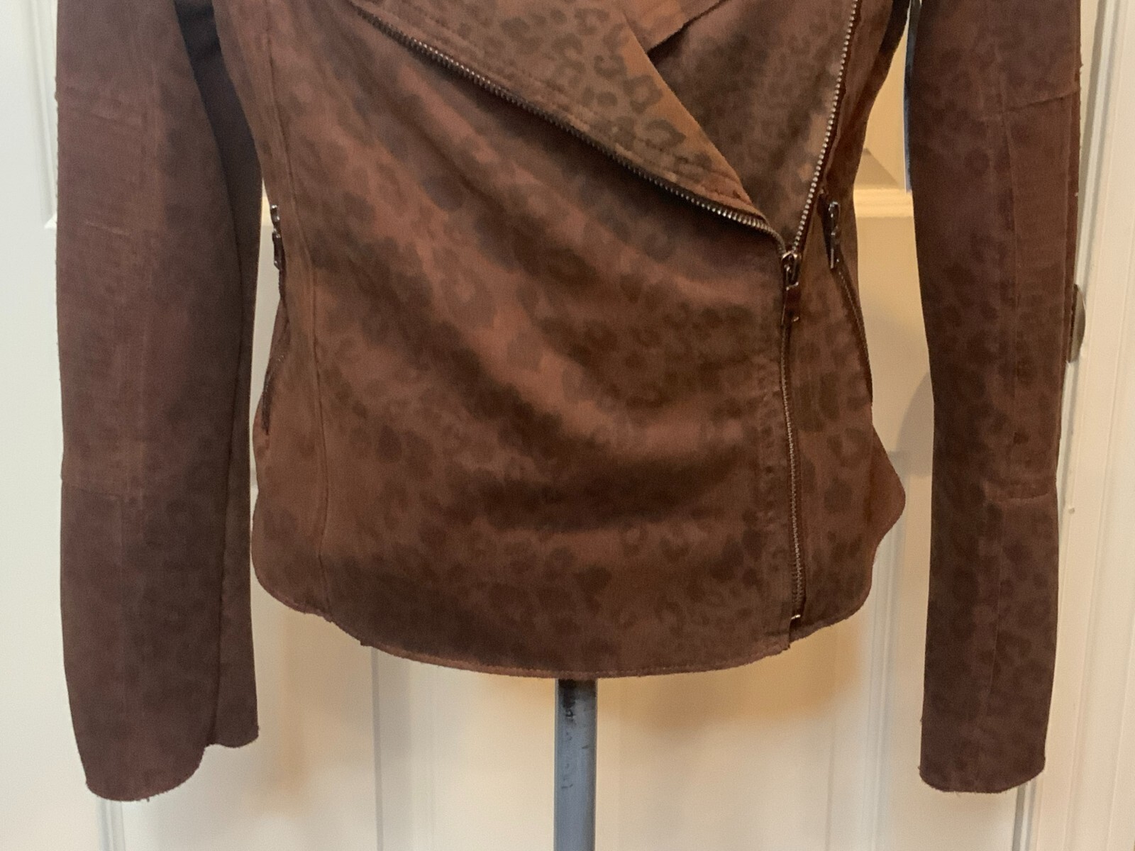 Marrakech Dark Brown Leopard Print Asymmetrical Z… - image 3