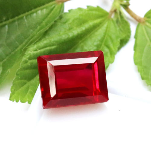 12 ct Princess Cut Certified Loose Gemstone BURMA Pigeon Blood Red Ruby Best - Picture 4 of 7