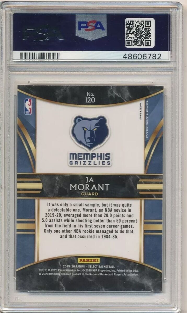2019 Panini Select Silver Rookie RC Ja Morant #120 PSA 10 2019 Panini Select Silver Rookie RC Ja Morant #120 PSA 10