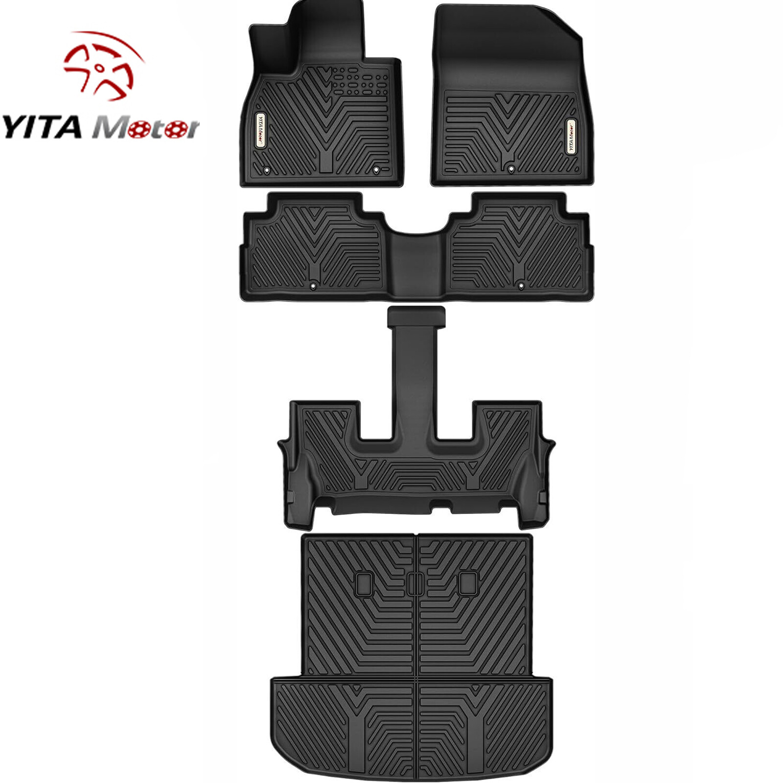 3Rows Floor Mats + Cargo Liner Full Set for 20202024 Hyundai Palisade