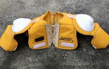 Vintage Koho Special Pro S 85 Shoulder Pads Yellow 1970s Hockey Made in Finland