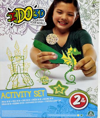 I DO 3D Activity Set mit 2 Stiften und UV-Lampe für kreative Projekte NEU & OVP