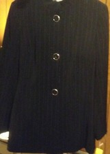 John Meyer Norwich Black 2 piece Jacket Skirt SZ 14