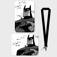 Comic Batman Rectangular ID Holder with 18 inch Lanyard