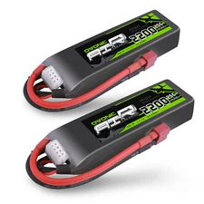 2X OVONIC 3 Cell 2200mah 25C 3S Lipo Battery 11.1V for RC Heli Jet plane Boat