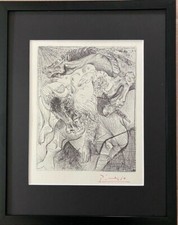 PABLO PICASSO +1955 SIGNED SUPERB PRINT MATTED 11 X 14 + LIST $895