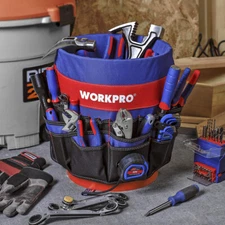 WORKPRO Bucket Tool Organizer with 51 Pockets Fits to 3.5-5 Gallon Bucket USA