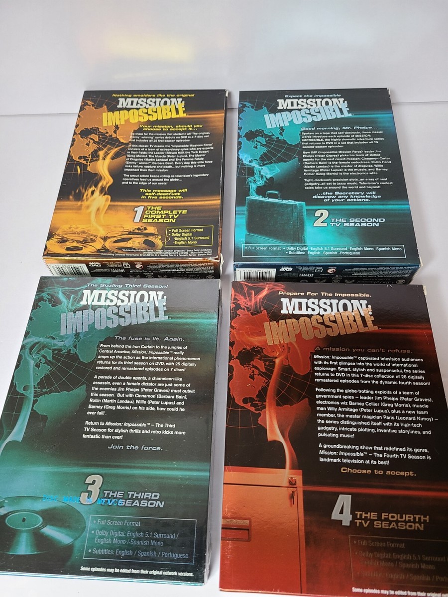 海外輸入盤　ミッションインポッシブル　TVシリーズDVD-BOX Mission Impossible Tv Series DVD Box Sets Seasons 1 2 3 &4