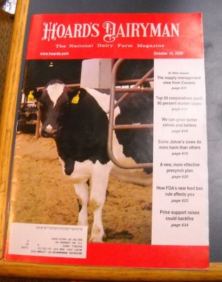 HOARD'S DAIRYMAN MAGAZINE OCT 10 2009 NATIONAL DAIRY FARM GROW BETTER HEIFERS