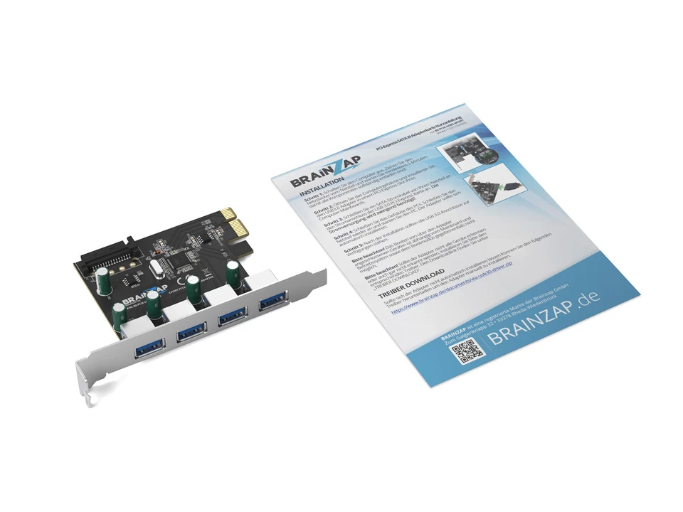 Scheda adattatore 4 porte USB 3.0 / 3.2 PCI-E PCI-Express x1 scheda di espansione PCIe  - Immagine 2 di 4