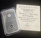 2019 Duality Silver Shield 1oz silver proof bar w/COA #787