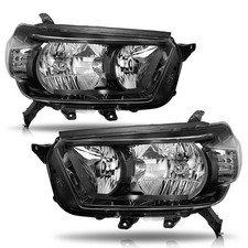 For 2010-2013 Toyota 4runner Black Clear Corner Headlights Lamps Pair Assembly For 2010-2013 Toyota 4runner Black Clear Corner Headlights Lamps Pair Assembly