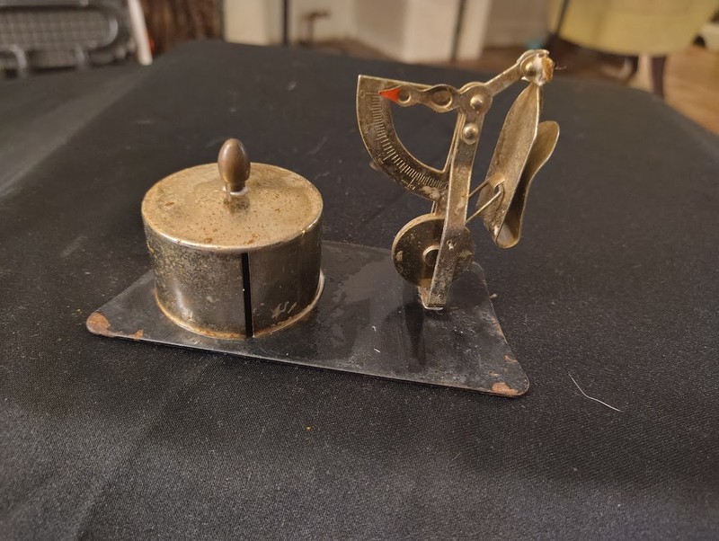 Vintage Solid Brass Postal Scale And Stamp Dispenser USPS Works Made In japan