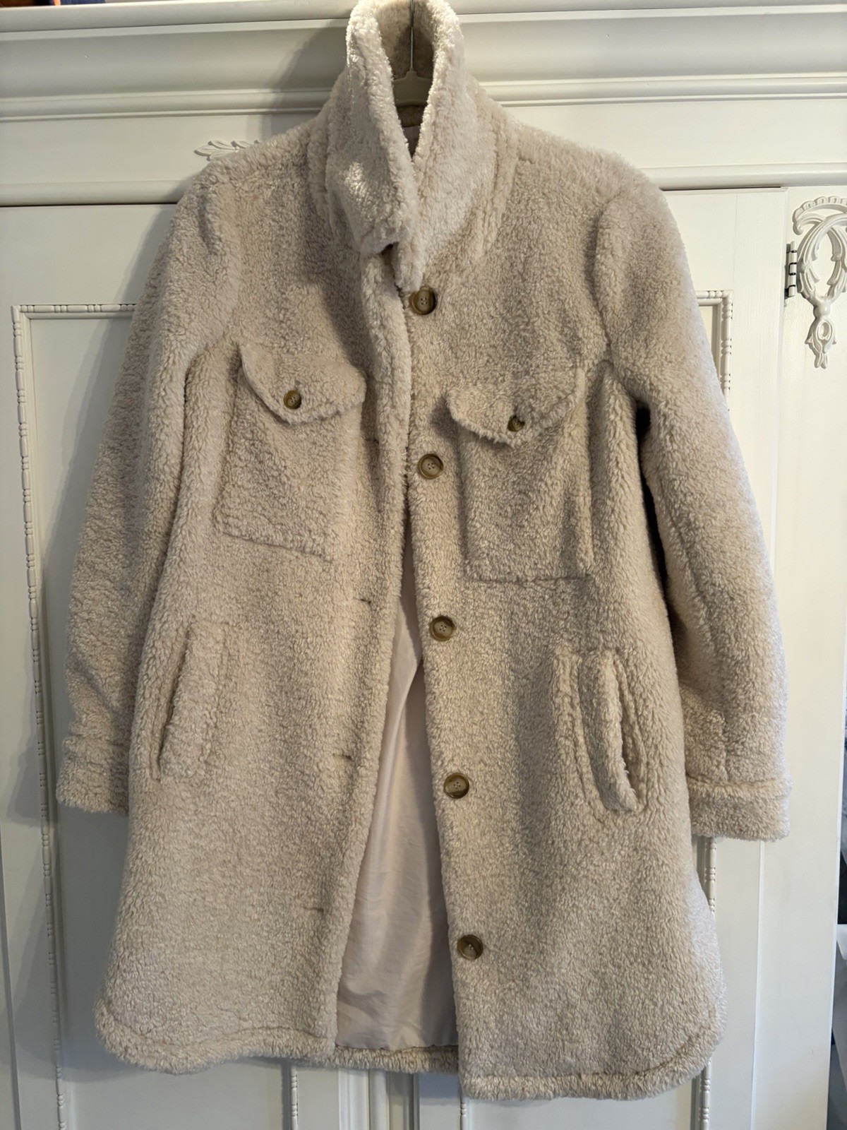 Loft Sherpa Shirt Jacket, size Small
