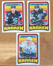 O-Pee-Chee 2024-25 3-Card Lot Seattle Kraken Morrison/Bjorkstrand/Schwartz