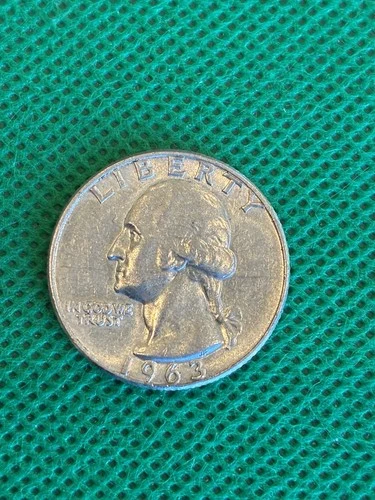 1963-D Washington Quarter - Almost Uncirculated (AU) condition - 90% Silver