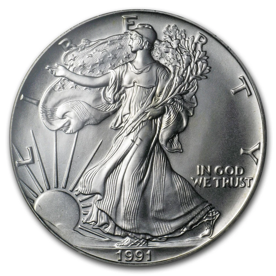 American Silver Eagle 1991 MS-69 PCGS (FirstStrike®) Foto 2 de 3