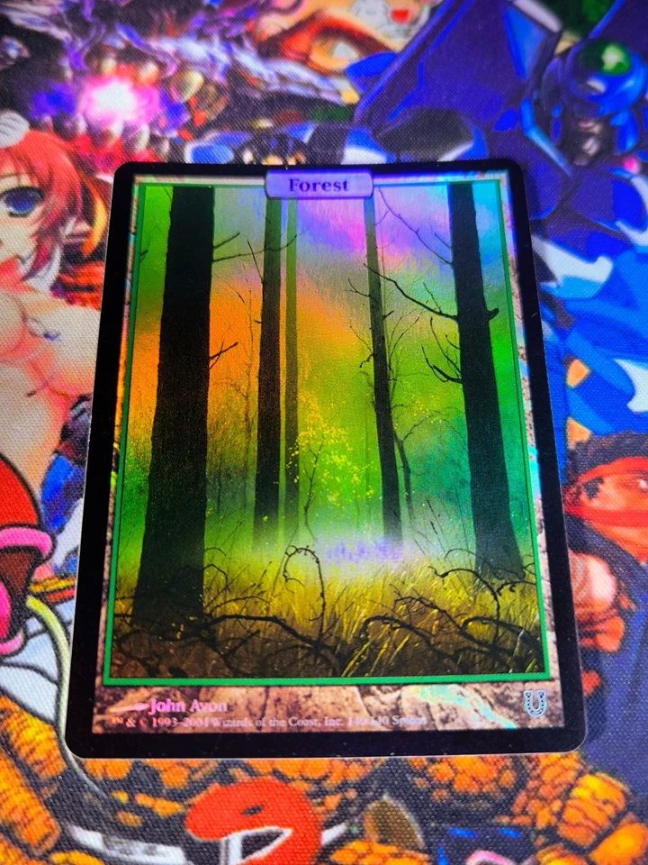 MTG Forest 🇬🇧 Nm Legendary John Avon Full-Art Basics FOIL Unhinged 2004 OG - Bild 2 von 4