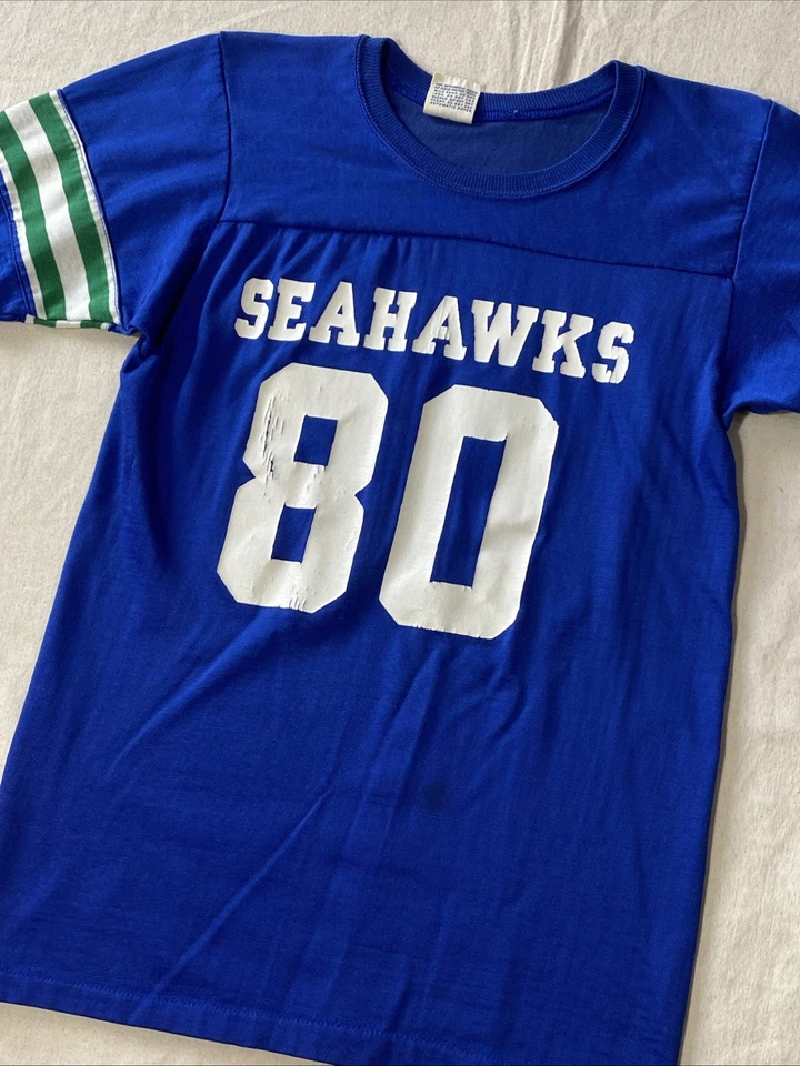 Camiseta deportiva vintage Rawlings años 80 Seattle Seahawks #80 LARGENT - JUVENIL GRANDE Foto 2 de 4
