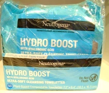 Neutrogena Hydro Boost Facial Cleansing Wipes 2 Pack - 25 Count Each. 50 Total