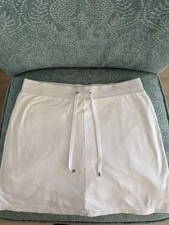 CROFT & BARROW White Cotton Knit Skort - Size M - Preowned