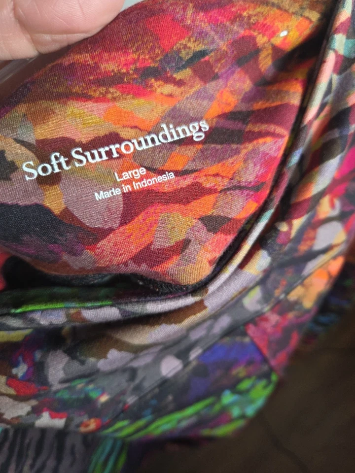 Soft Surroundings Full Length Legging Women Large Animal Print Colorful - Image 3 of 4