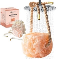 Himalayan Bath Salt Buddy  4 lb   Hanging Mineral Salt Rock for Shower  Bath...