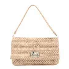 MIU MIU Matelasse Leather 2Way Bag Shoulder Bag Pink RP0169 Authentic Used F/S