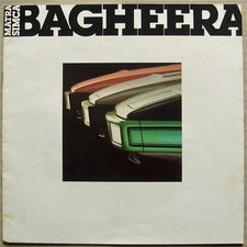 Brochure vendita auto MATRA SIMCA BAGHEERA LF edizione 1977-78 #1/09/77 TESTO FRANCESE