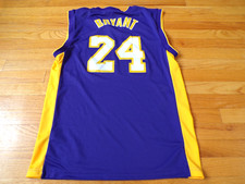 NWOT VINTAGE ADIDAS NBA LOS ANGELES LAKERS KOBE BRYANT BLANK FRONT JERSEY SIZE M
