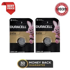 DURACELL  D2450 2 FRESH COUNT PACK, 3V CR2450 LITHIUM COIN CELL BATTERY EXP 2035