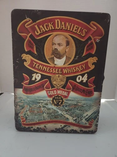 Vintage Jack Daniels Tin Box Old No.7 Tennessee Whiskey Hinged Carlisle England
