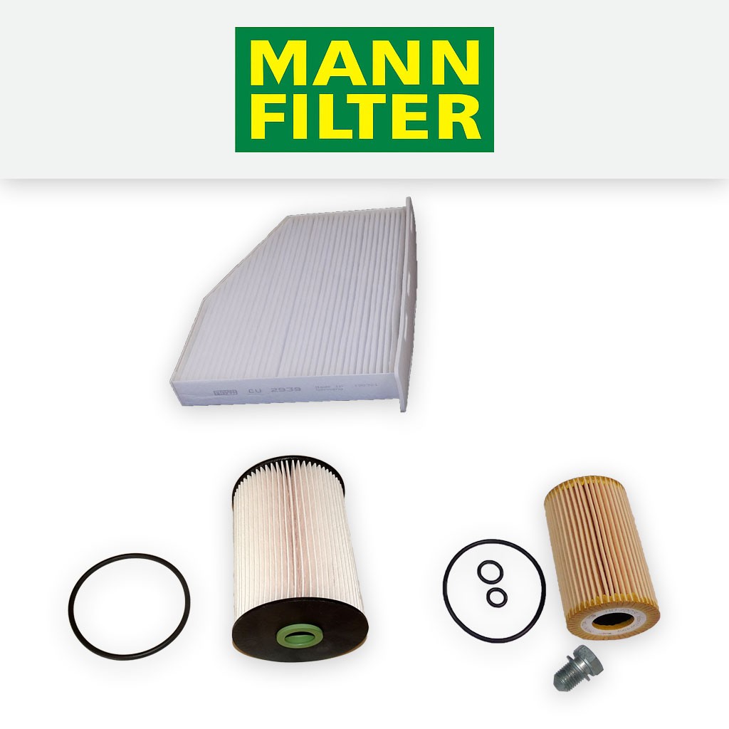 SERVICE KIT for VW GOLF MK6 1.6 TDI MANN OIL FUEL CABIN FILTERS (2009-2013)