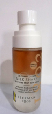Beekman 1802 Milk Shake Moisture Mist Coconut Cream 2oz  *NO CAP* NOT SEALED*