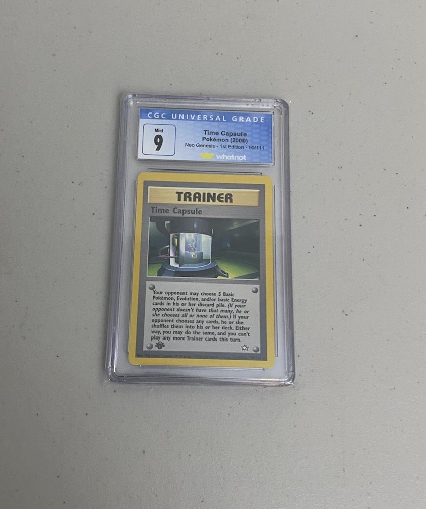 Pokemon Neo Genesis 1st Edition Time Capsule CGC 9 90/111 2000 Whatnot BlueLabel